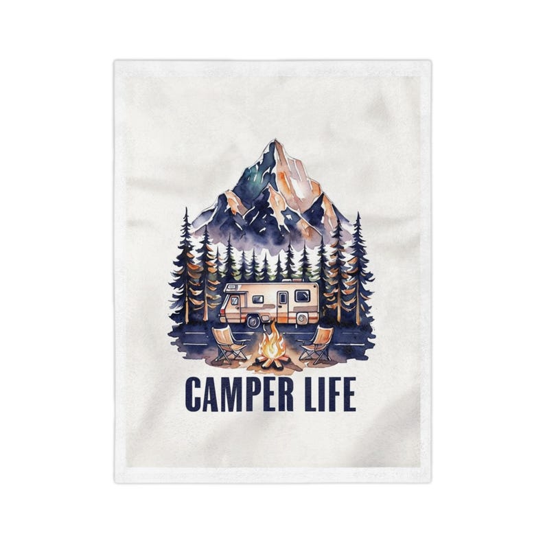 Camper Life Velveteen Microfiber Blanket