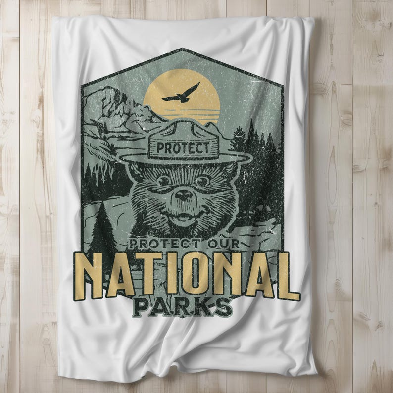 Protect our National Parks Velveteen Plush Blanket