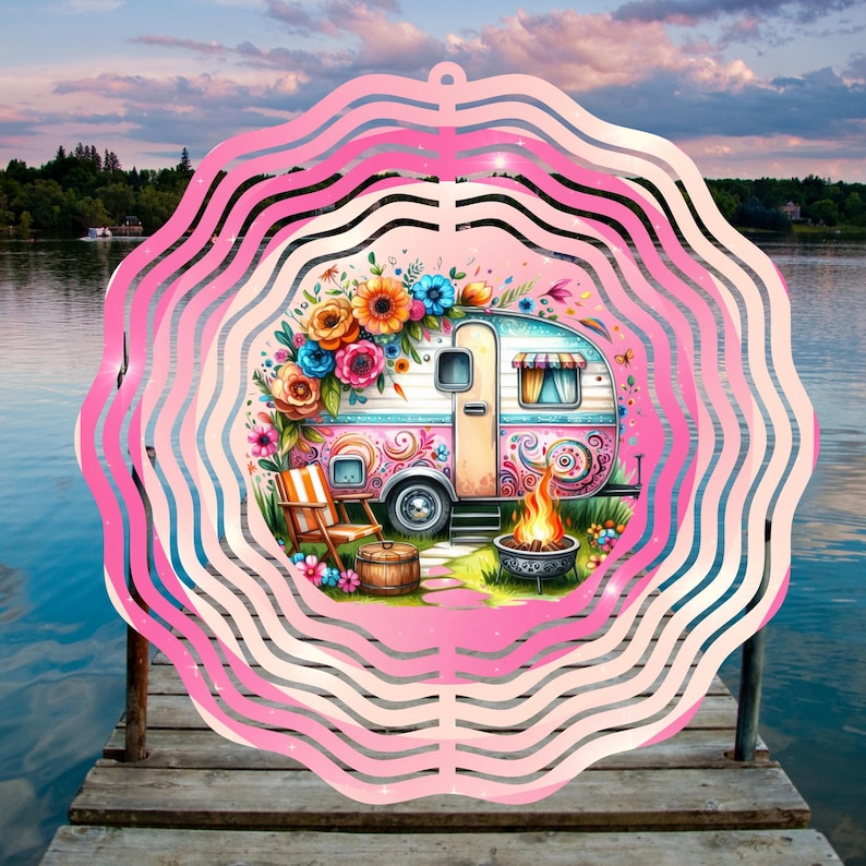 Floral Camper Wind Spinner