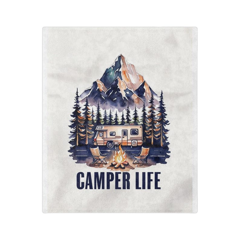 Camper Life Velveteen Microfiber Blanket