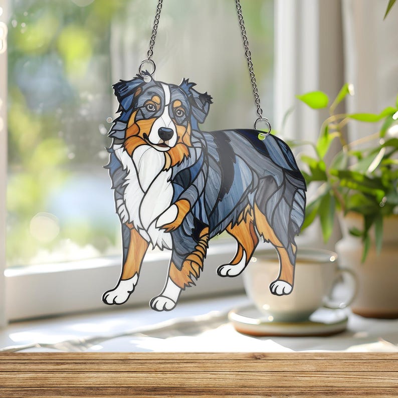 Australian Shepherd Acrylic Window Hanging