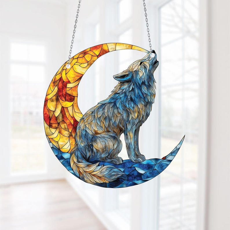 Howling Wolf Moon Acrylic Window
