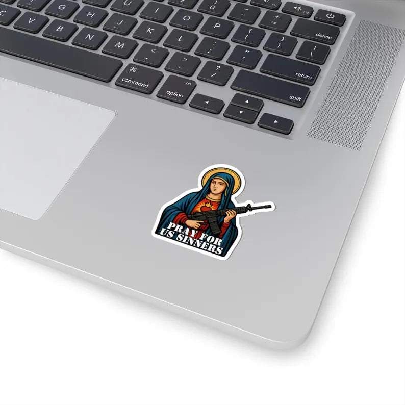 Pray For Us Sinner - Jesus Sticker