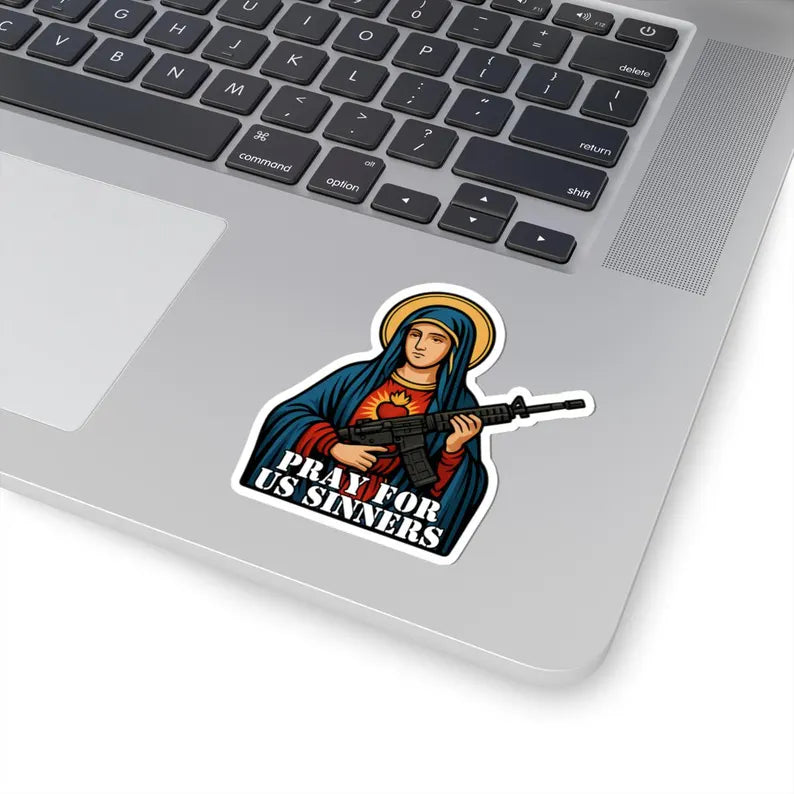Pray For Us Sinner - Jesus Sticker