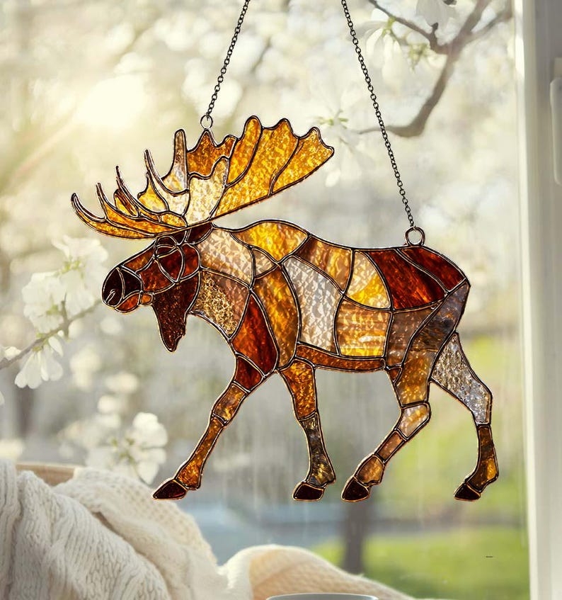 Rustic Moose Acrylic Window