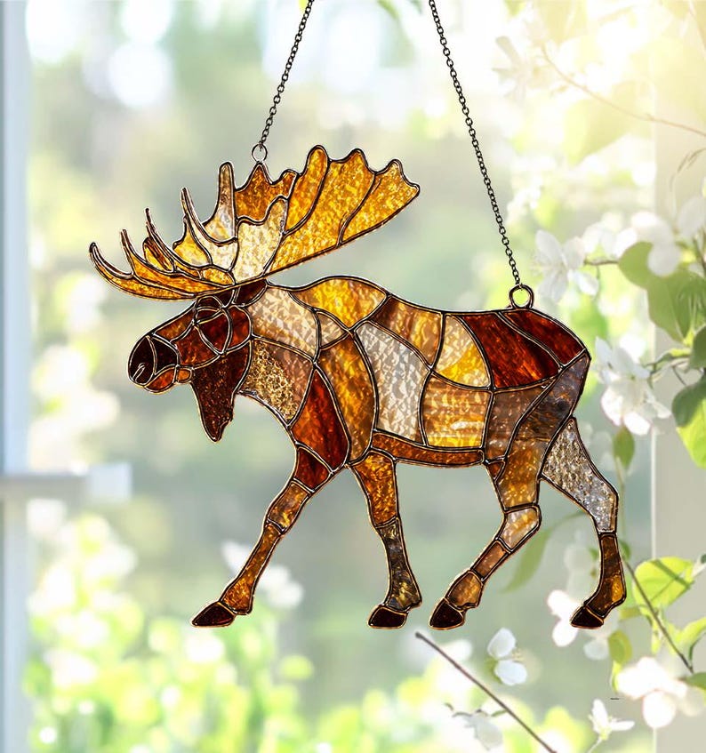 Rustic Moose Acrylic Window