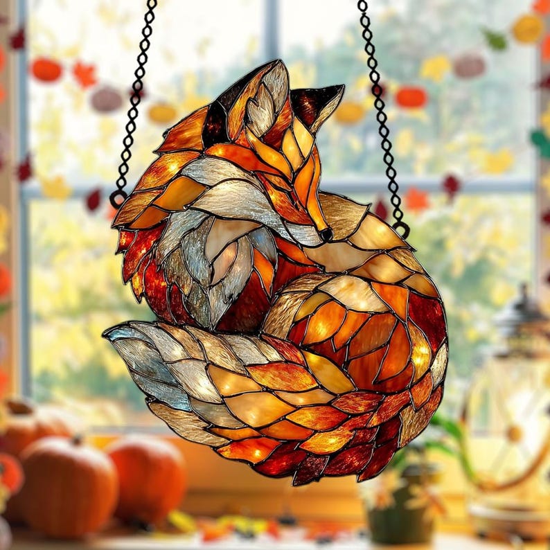 Autumn Fox Acrylic Window