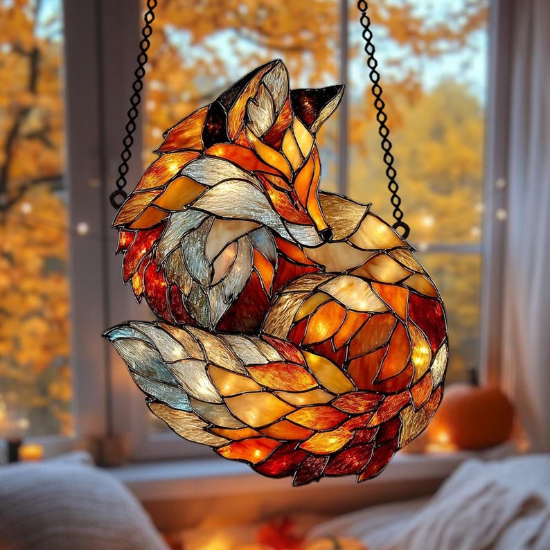 Autumn Fox Acrylic Window