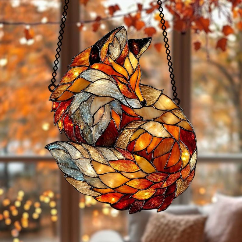Autumn Fox Acrylic Window