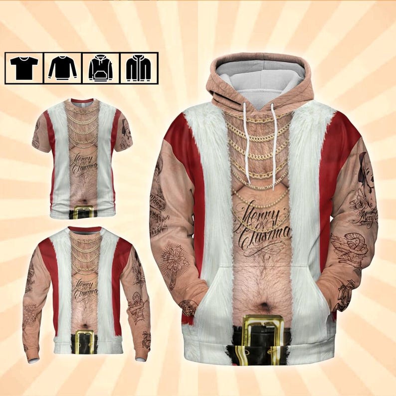 Gangsta Santa All Over Print Shirt