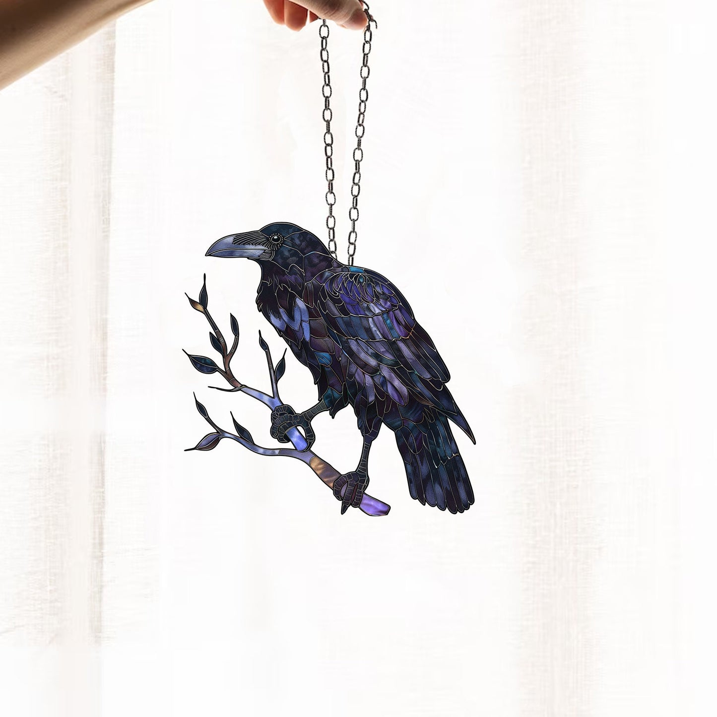 Raven Acrylic Window Decor, Crow Decor, Acrylic Bird Window Hangings Art Decoration, House Decor