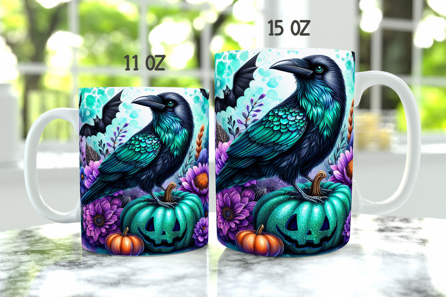 Halloween Raven Mug , Halloween Mug Gift