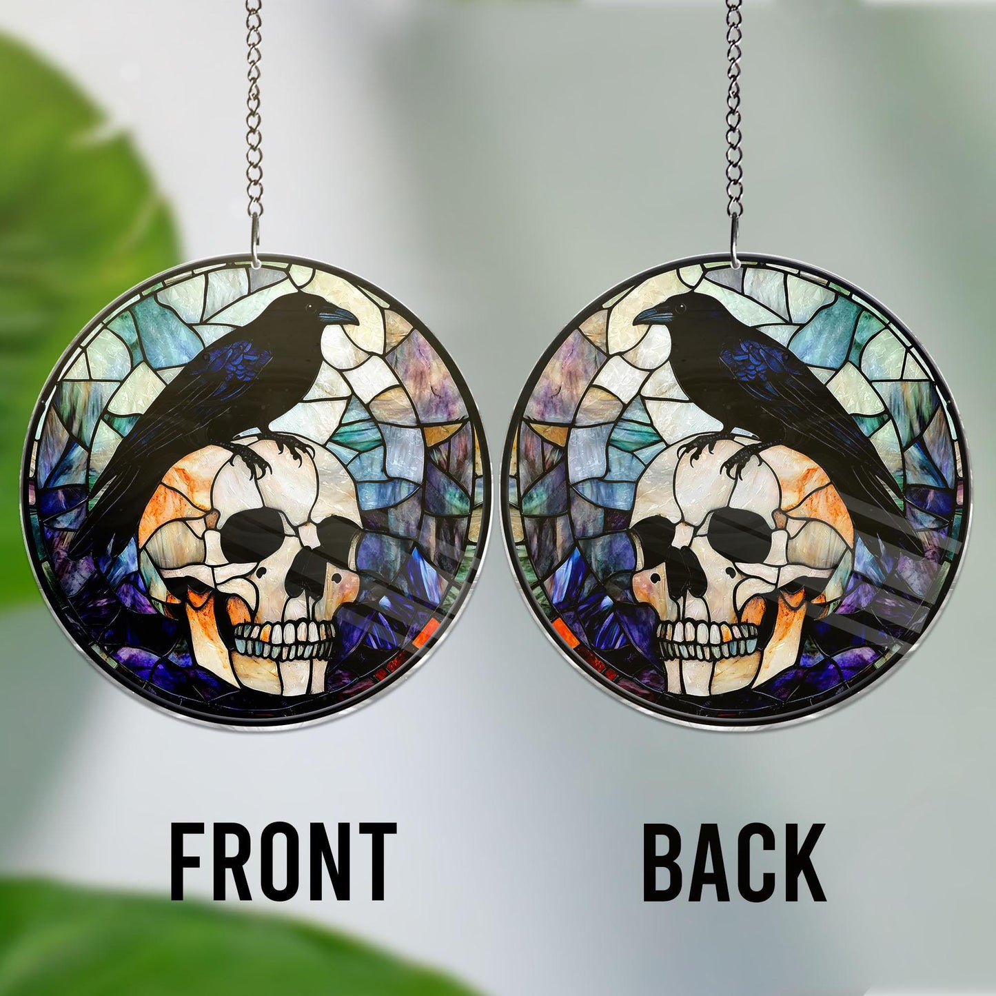 Black Raven ACRYLIC Window Hanging Decor