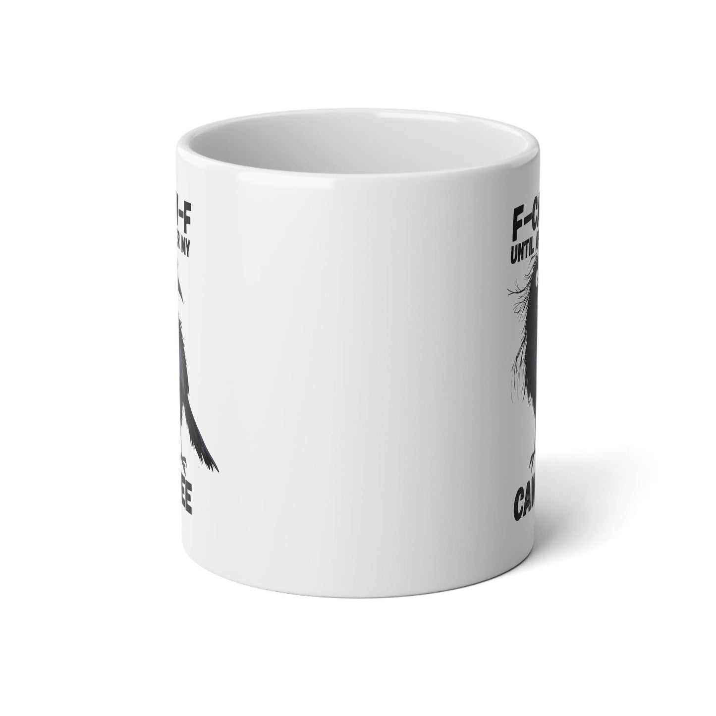 F-caw-f Crow Jumbo Mug Crow Perfect for Coffee Lover Black Bird Lovers