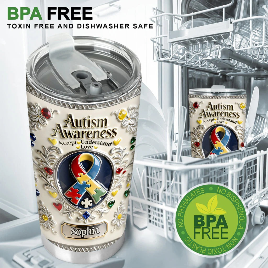 Personalized Autism Awareness Tumbler