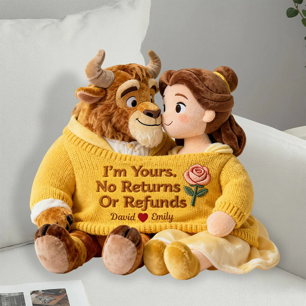 I'm Yours - Personalized Couple Shaped Pillow