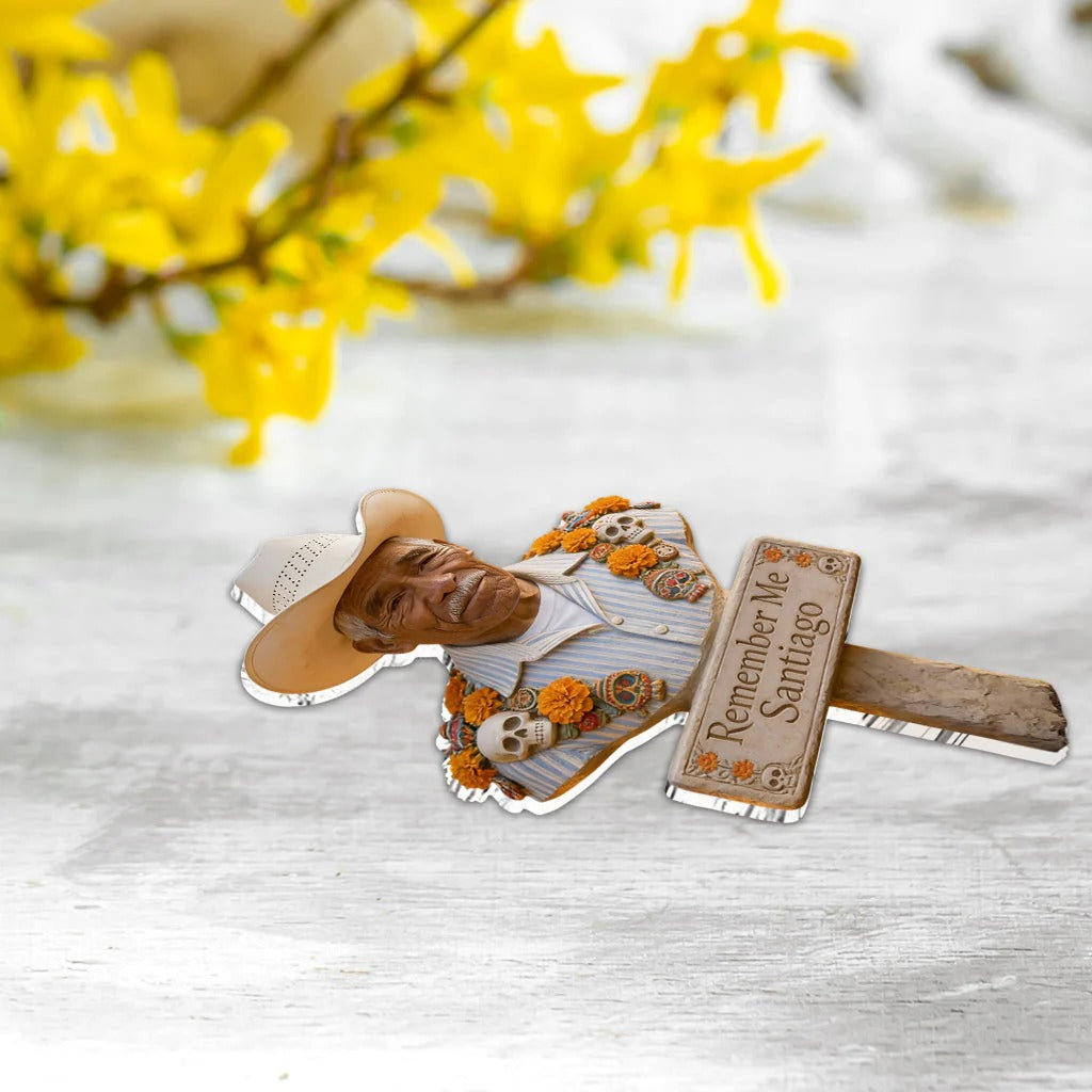 Remember Me Custom From Any Photo - Personalized Memorial Acrylic Garden Sign