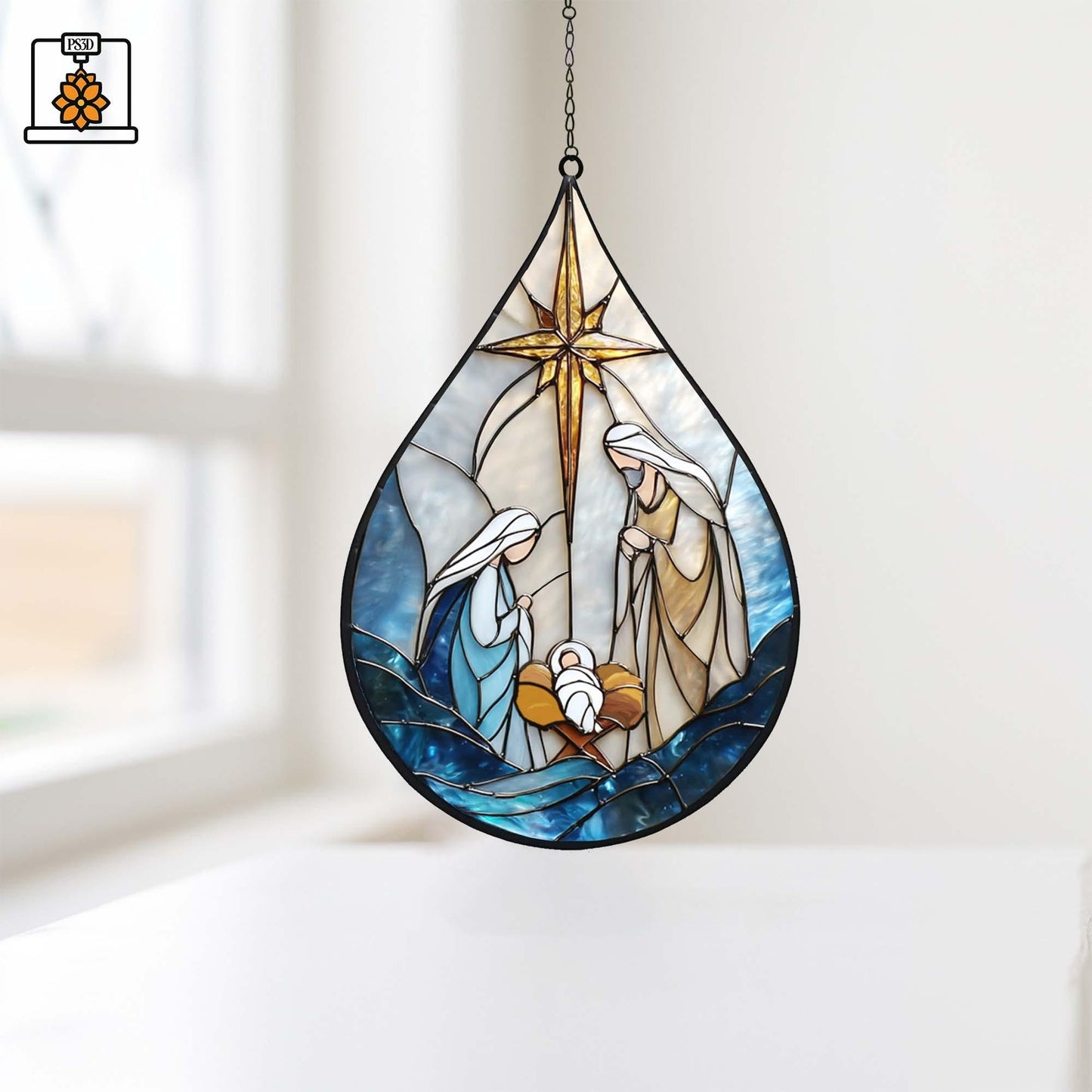Jesus Suncatcher, Christian Acrylic Suncatcher Window