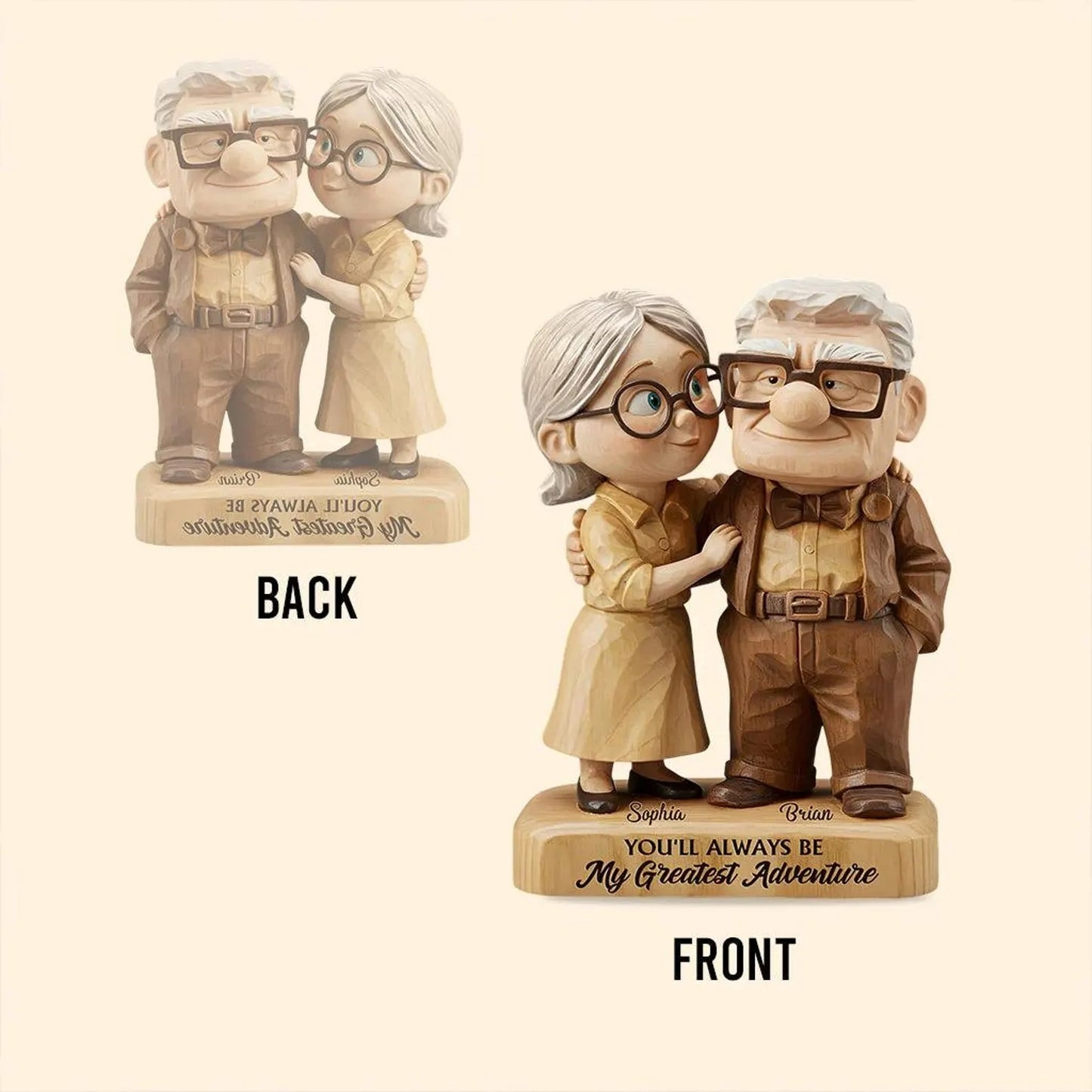 Personalized Old Couple Custom Shaped Acrylic Plaque