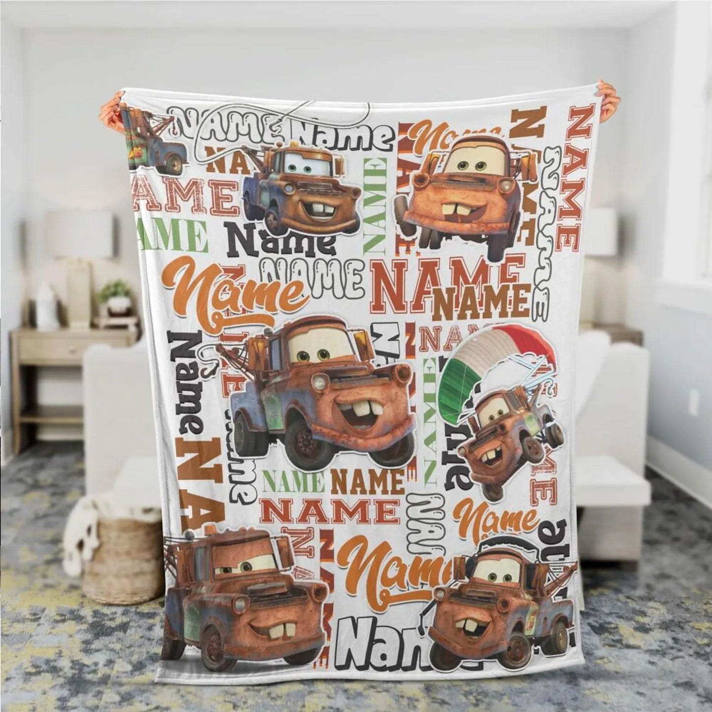 Personalized Cars Blanket
