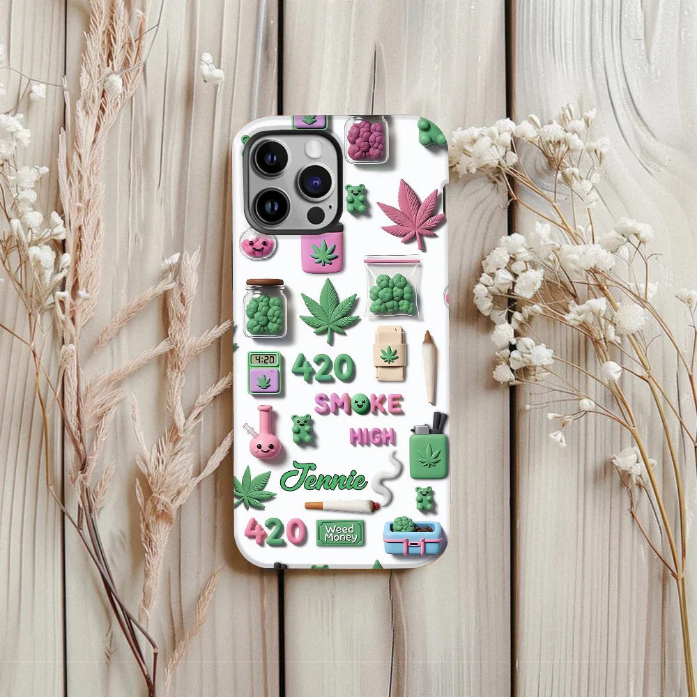 Stoner Chic Phone case, Personalized Weed Phone Case
