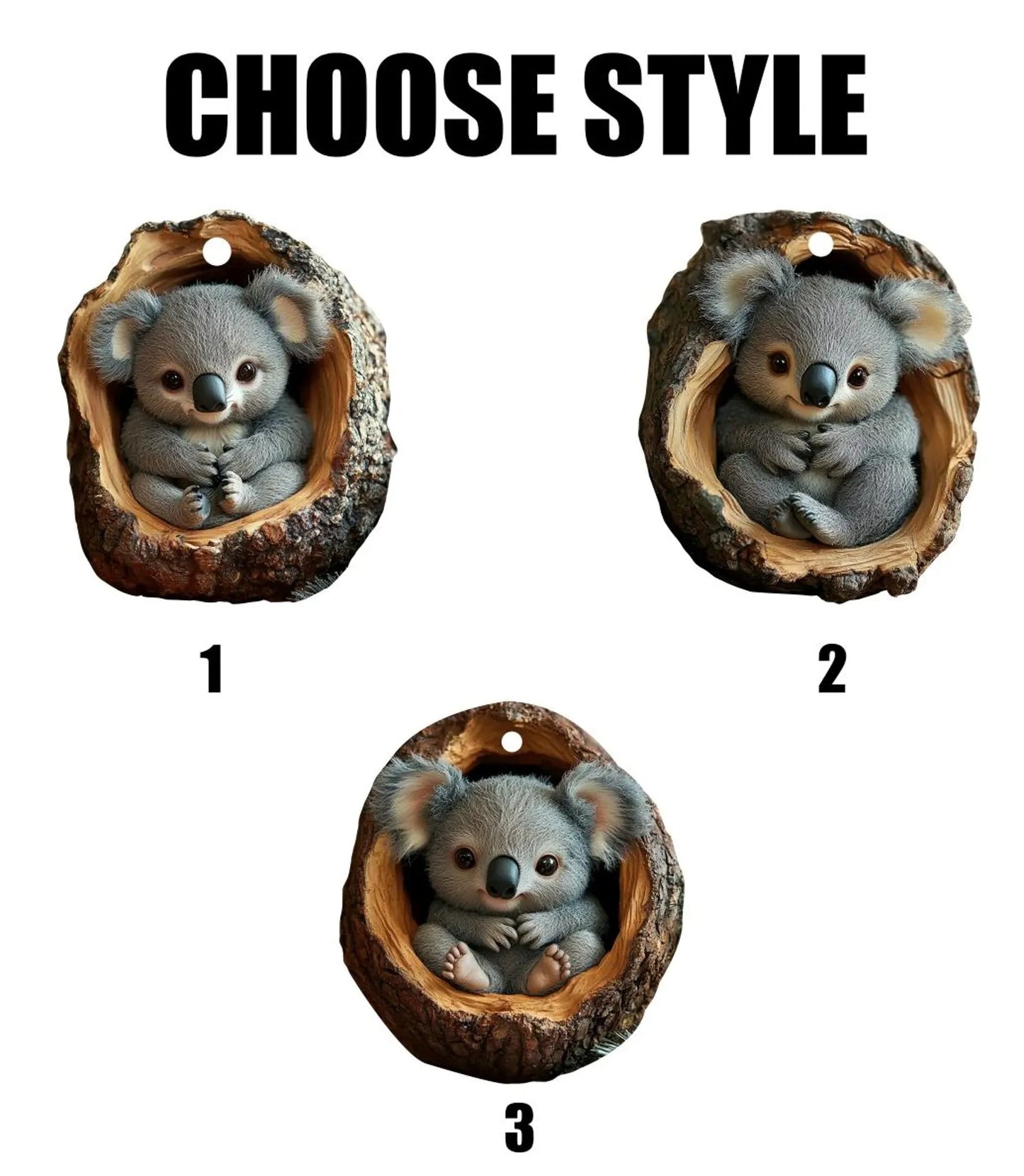 Baby Koala Wood Ornament