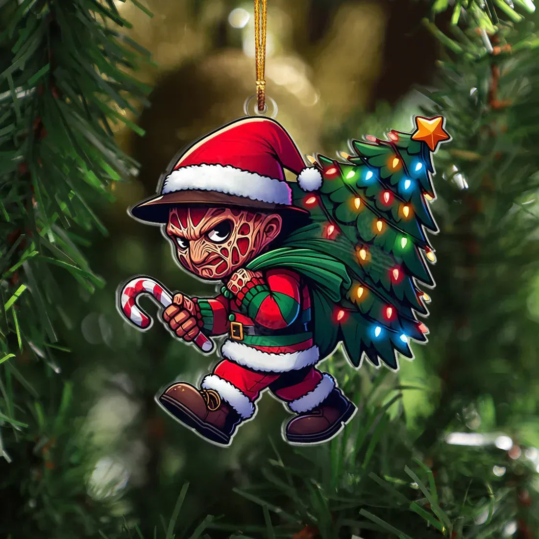 Funny Christmas Horror Christmas Ornament