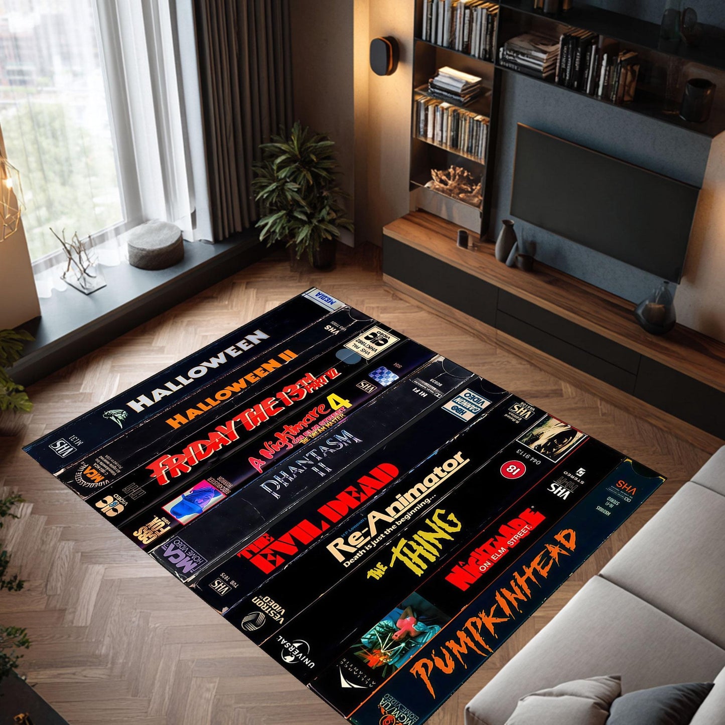 Retro Halloween Vibes Area Rug