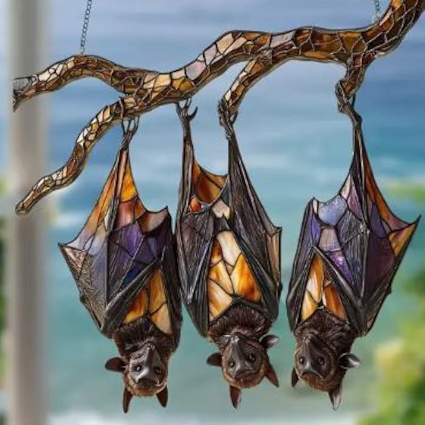 Upside Down Bat Acrylic Window Suncatcher