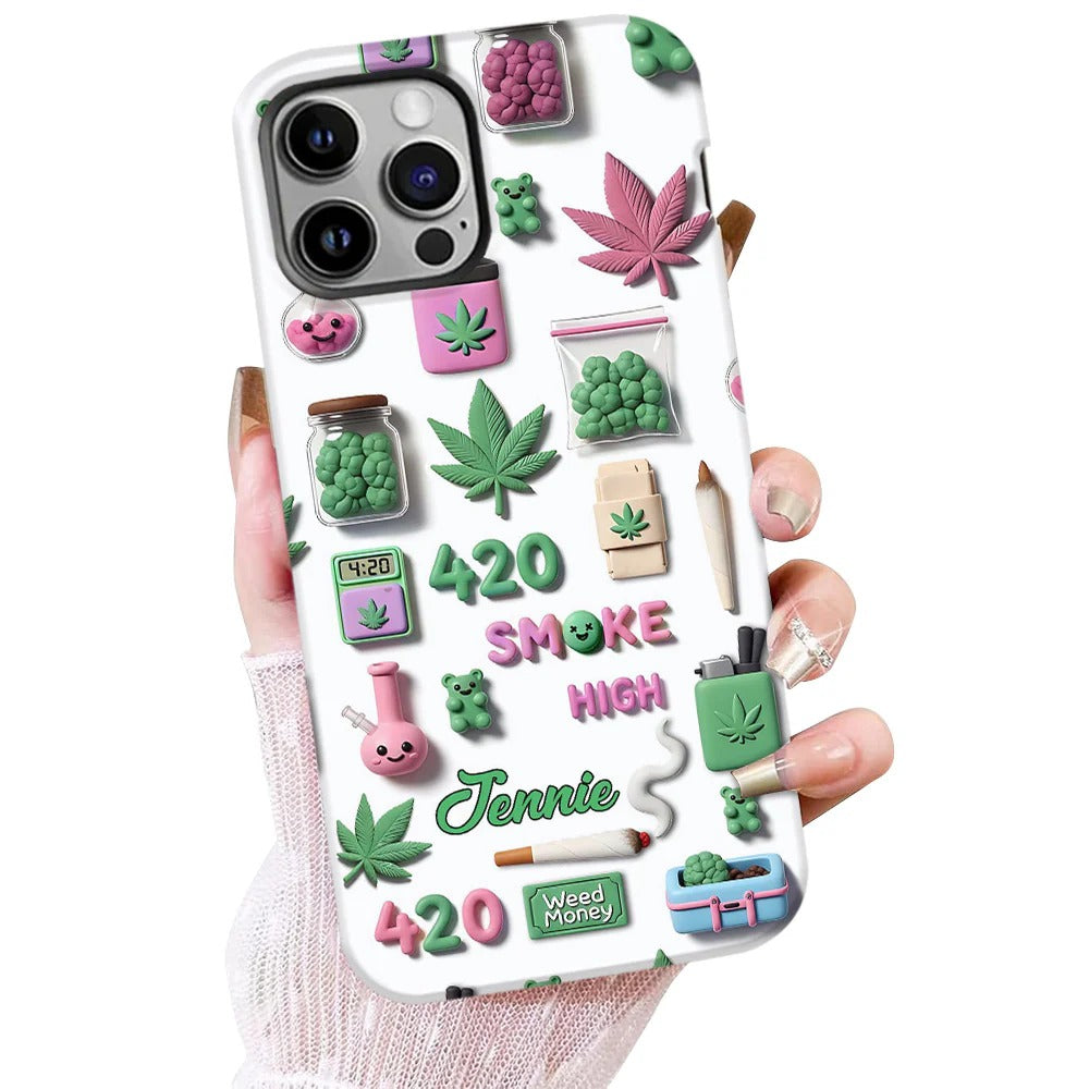 Stoner Chic Phone case, Personalized Weed Phone Case