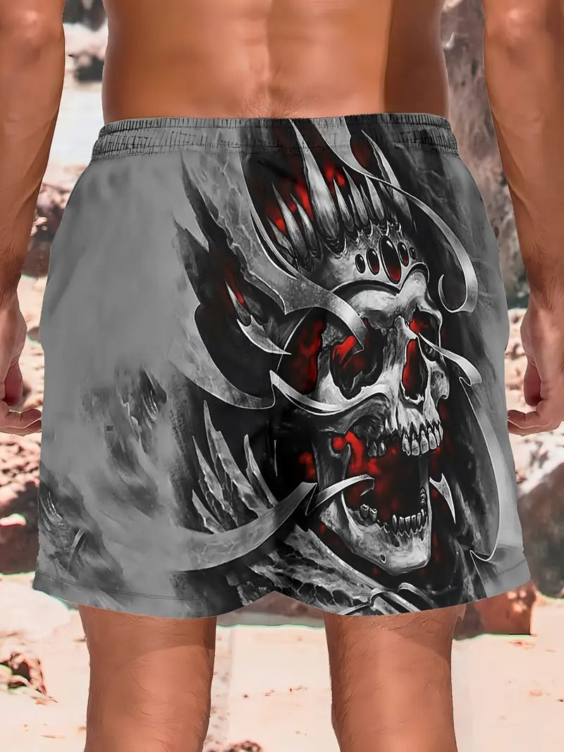 Skull Graphic - Beach Short Quick Dry