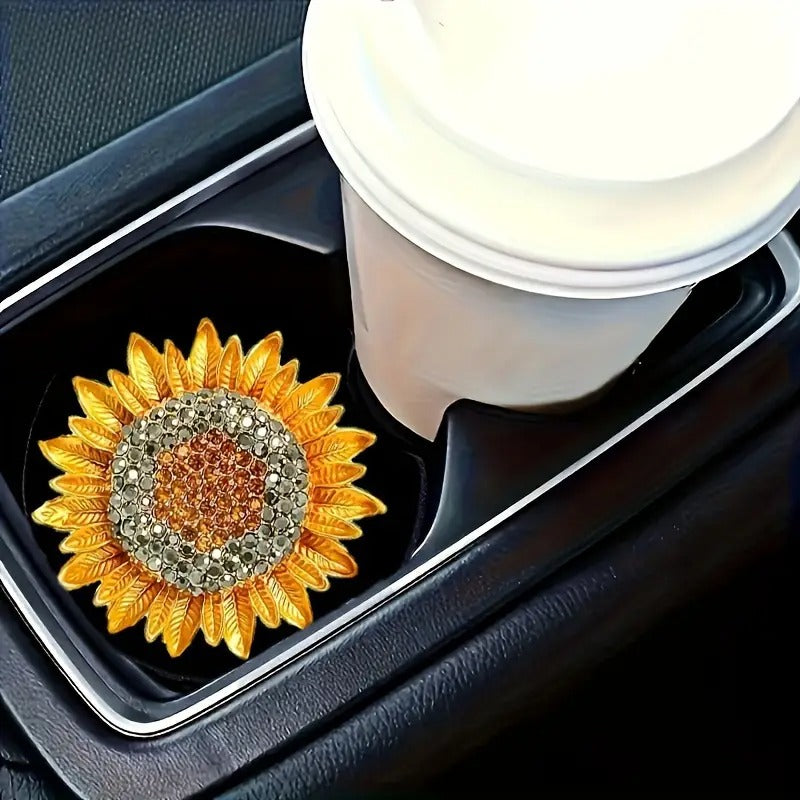 Beautify Sunflower Car Coaster