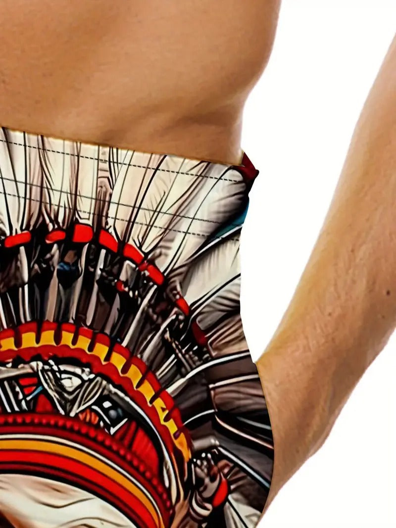 Skull Feather - Beach Short Quick Dry