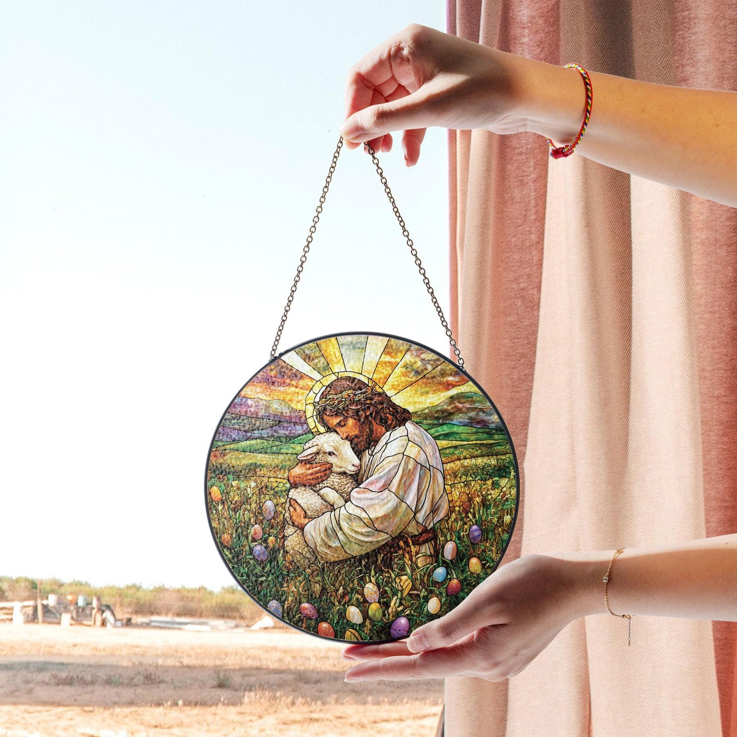 Jesus Suncatcher, Christian Gifts Stained Glass Suncatcher