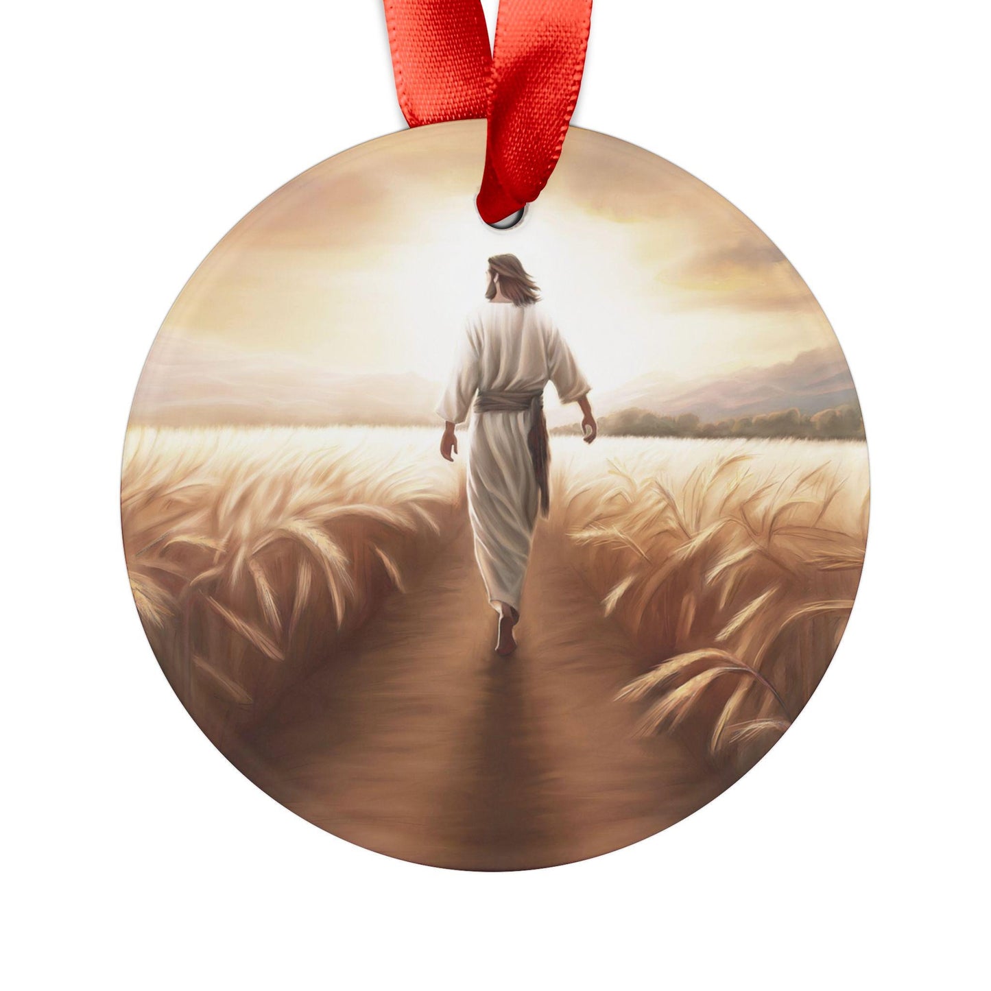 Called to Serve Acrylic Jesus Christ Ornament - Circle Ceramic Ornament