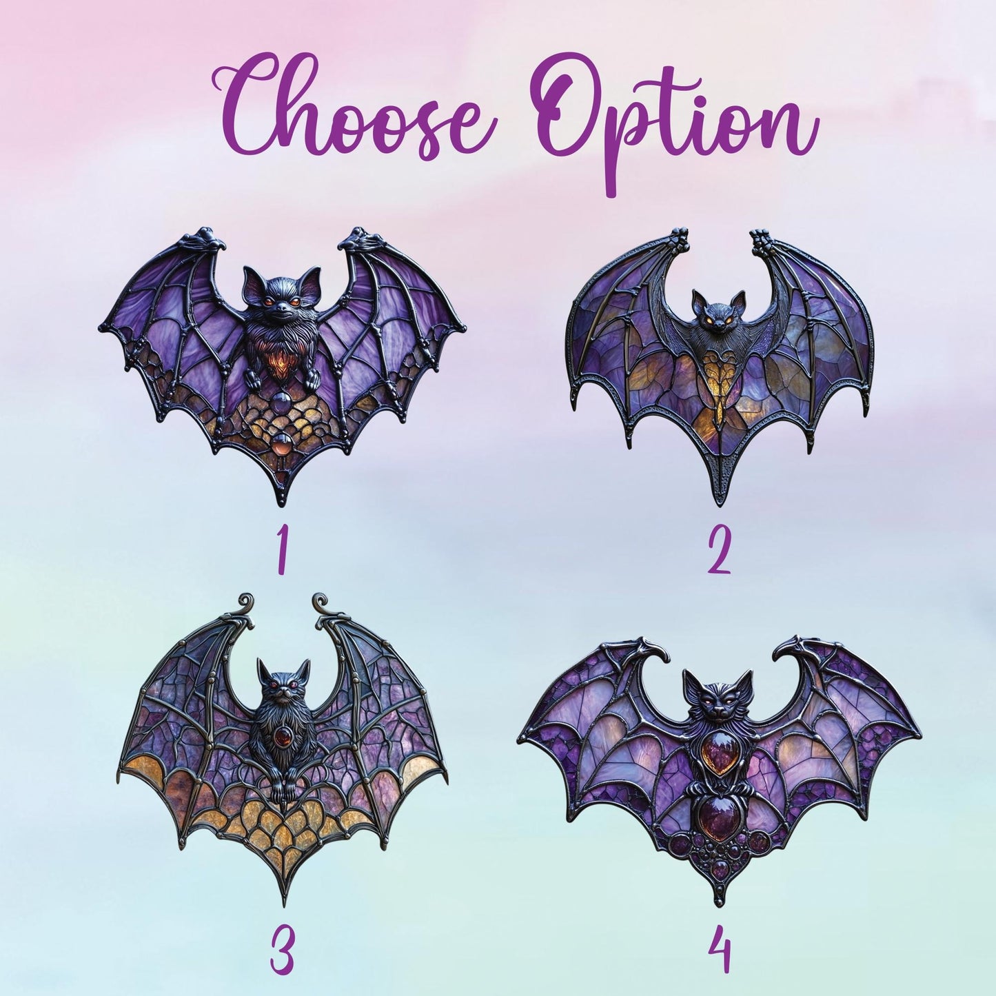 Gothic Bat Acrylic Window Suncatcher
