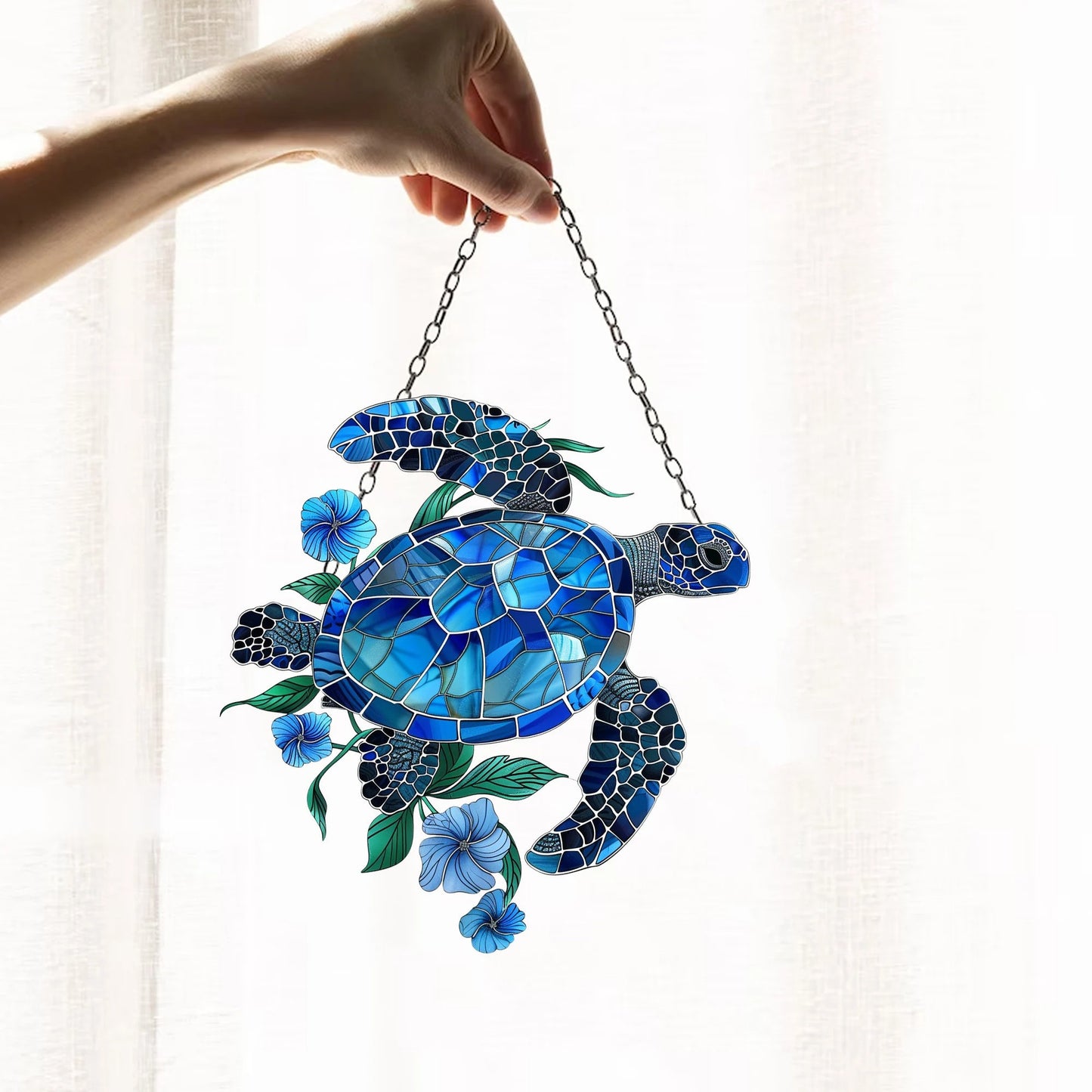 Blue Turtle Acrylic Window - Personalized Acrylic Window