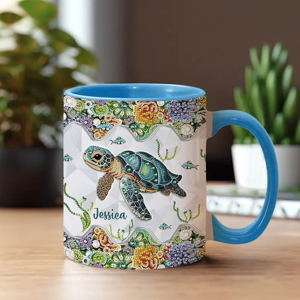 Just A Girl Who Loves Turtle, Personalized Accent Mug