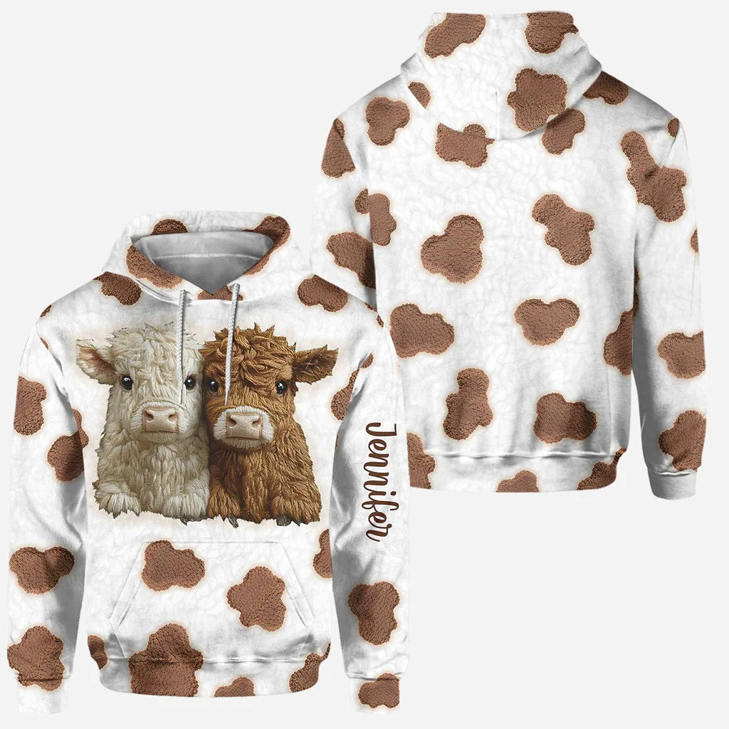 Adorable Highland Cows - Personalized Hoodie and Leggings