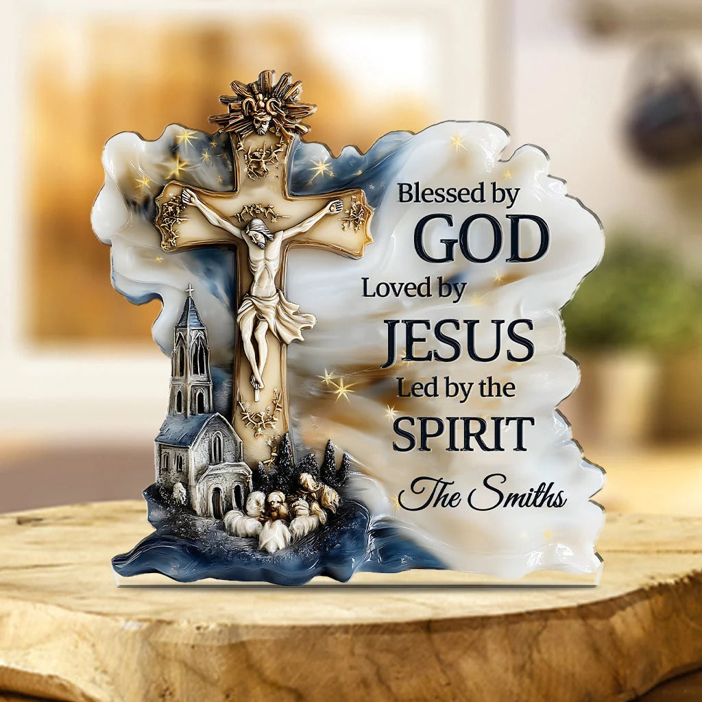 Blessed By God- Personalized Custom Shaped Acrylic Plaque