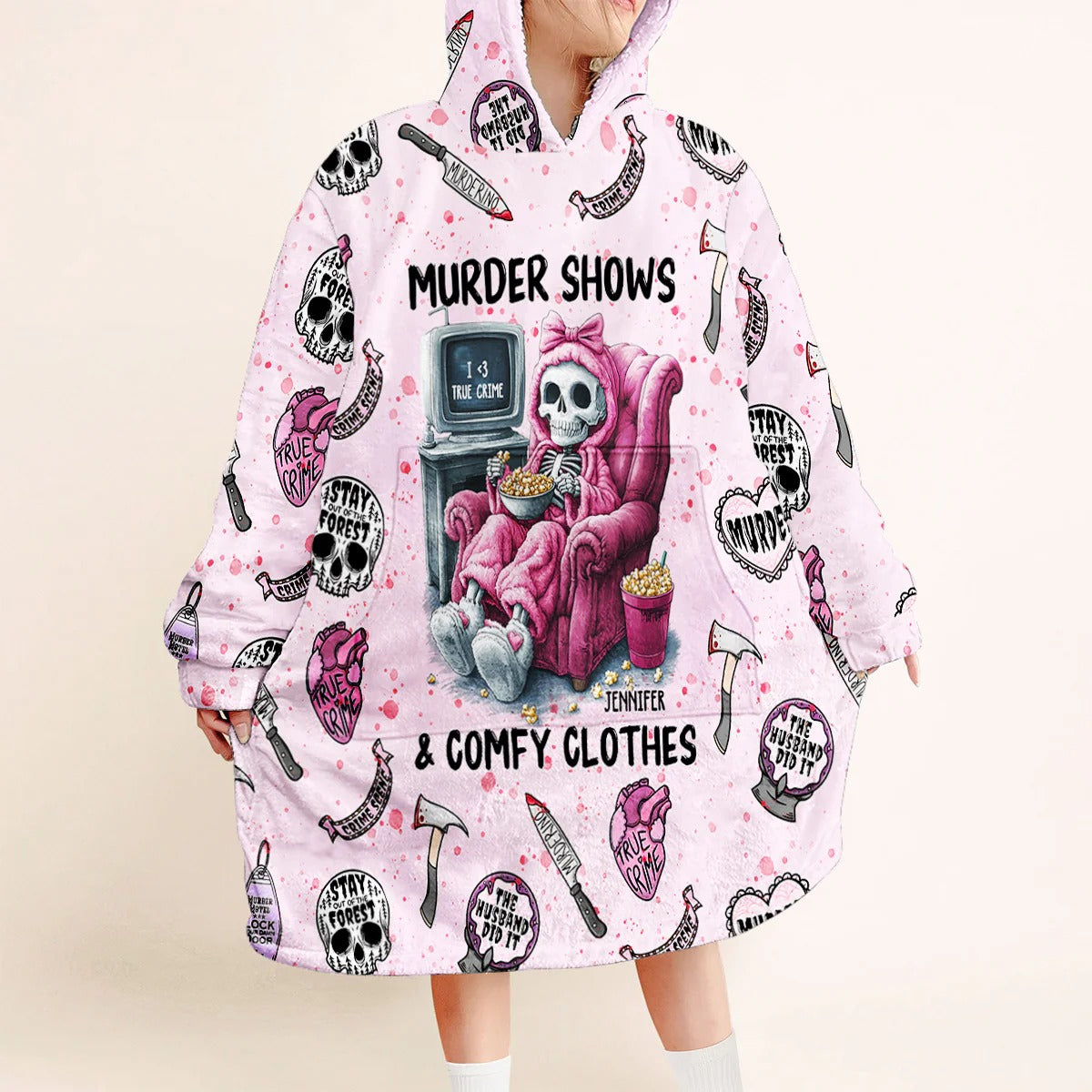 Murder Shows & Comfy Clothes - Personalized Blanket Hoodie