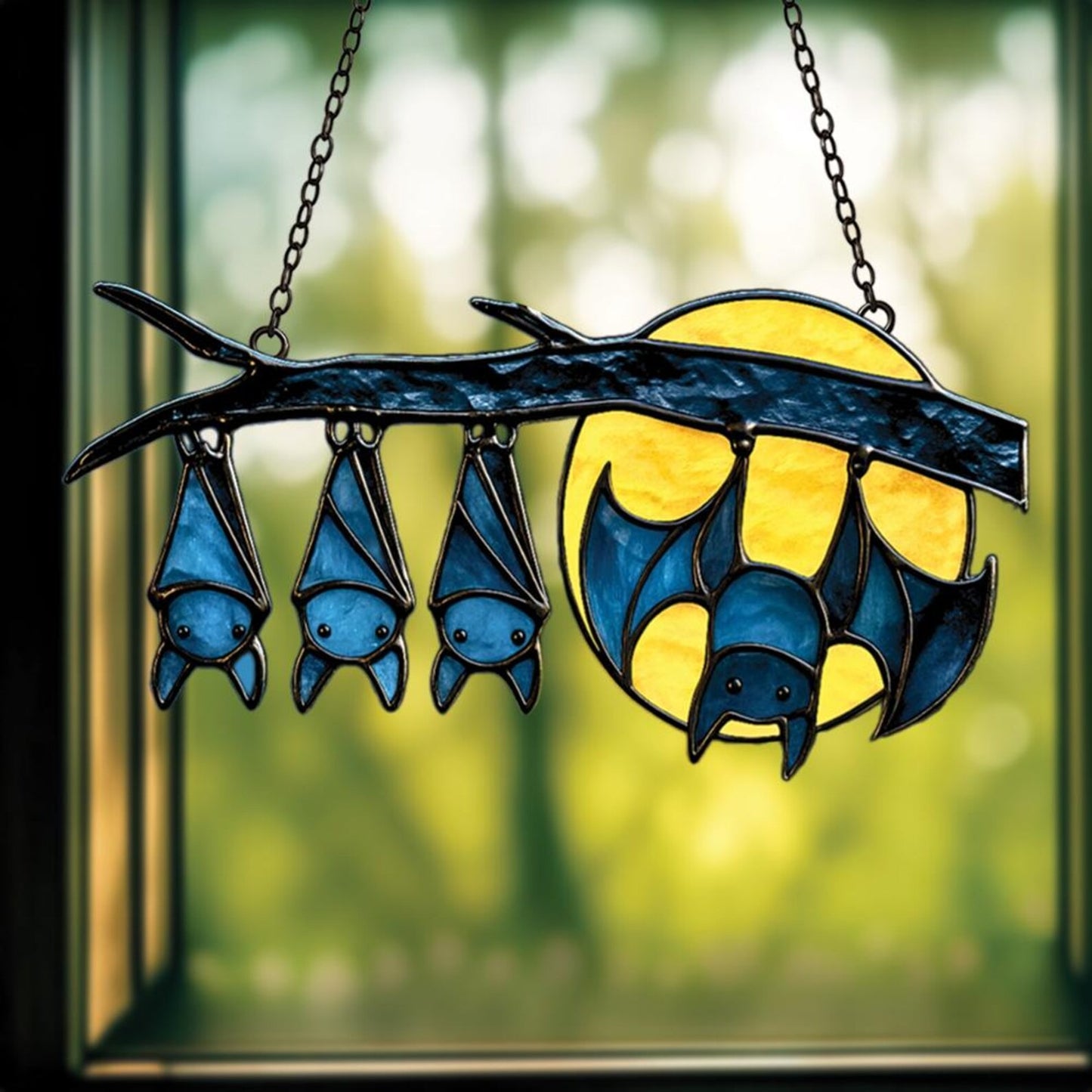 Cute Moonlit Bat Acrylic Window Suncatcher