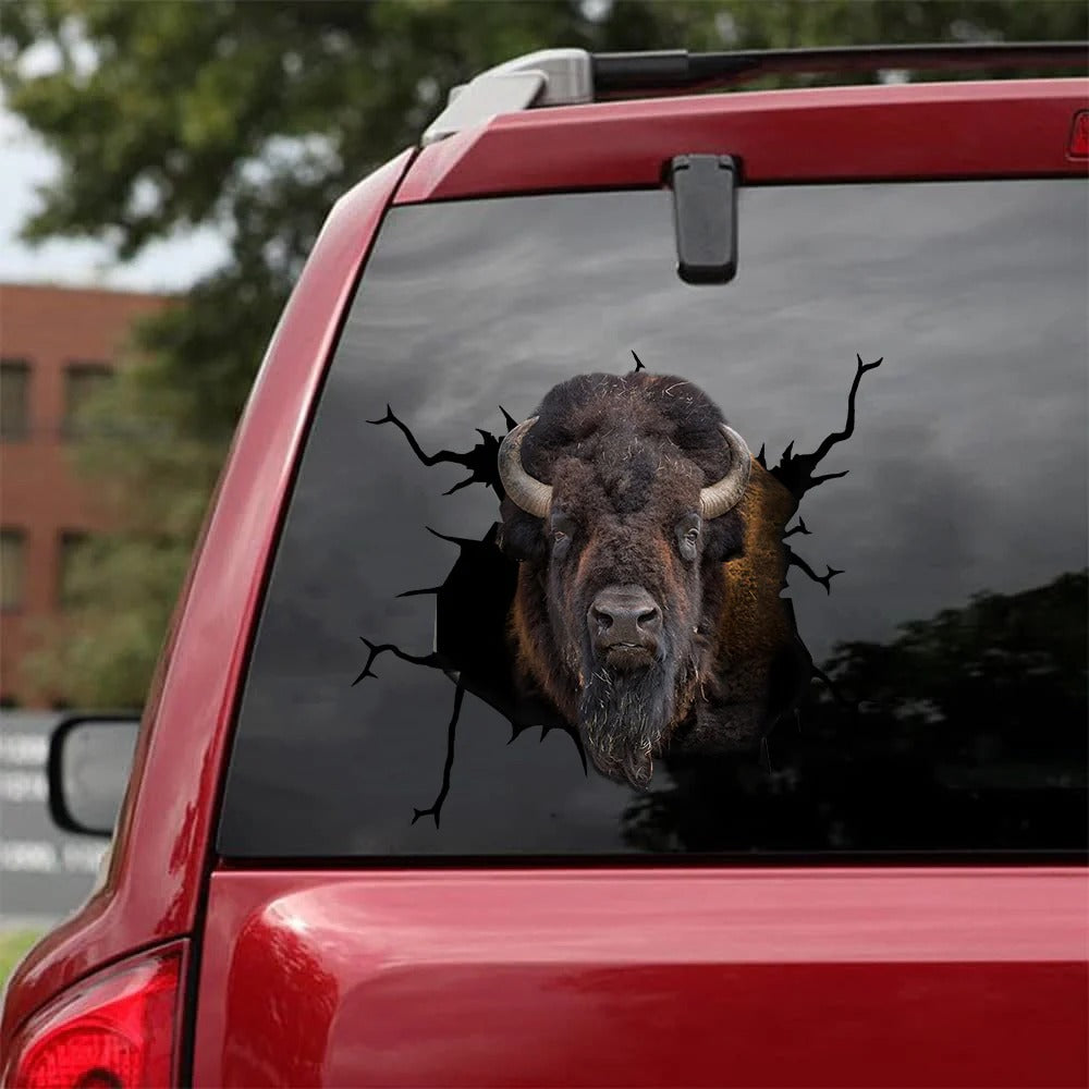Bison cow crack sticker cattle lover, Cows Decal