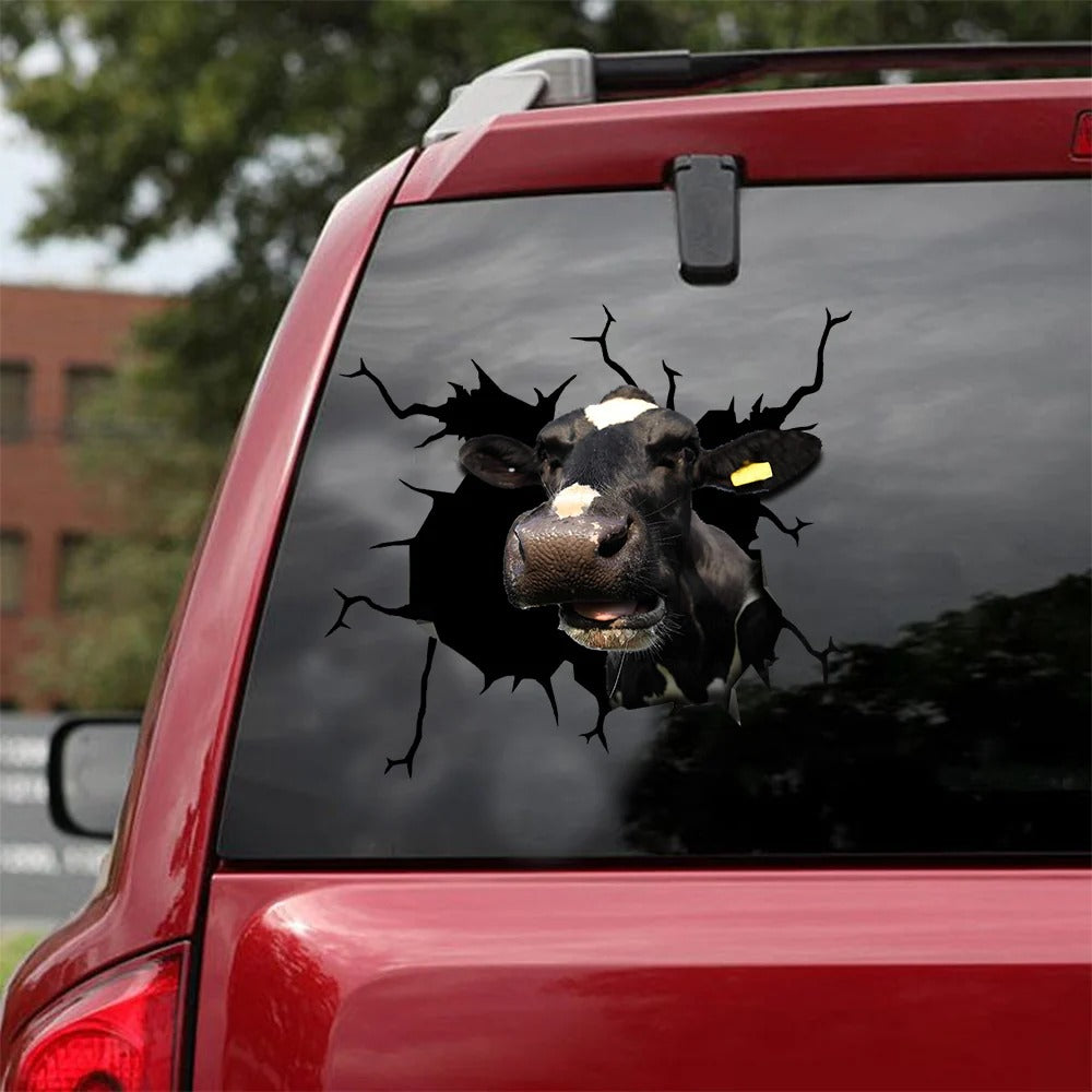 Dairy cow crack sticker cattle lover, Cows Decal