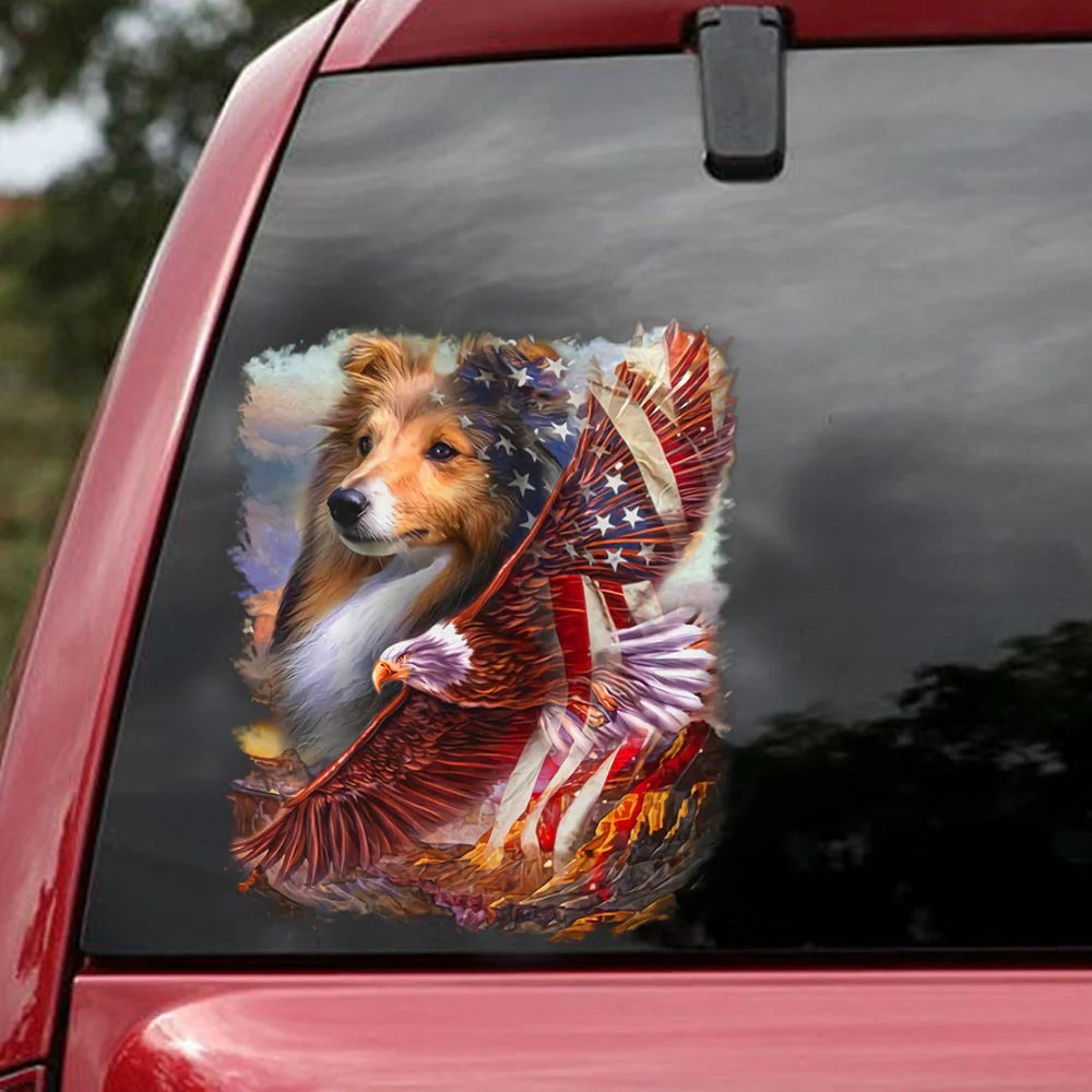Dog America Car Vinyl Decal, Dog Decal