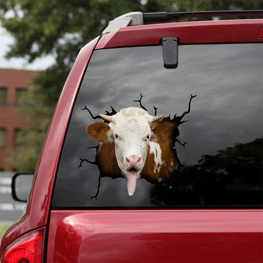 Hereford cattle crack car sticker cows lover, Cows Decal