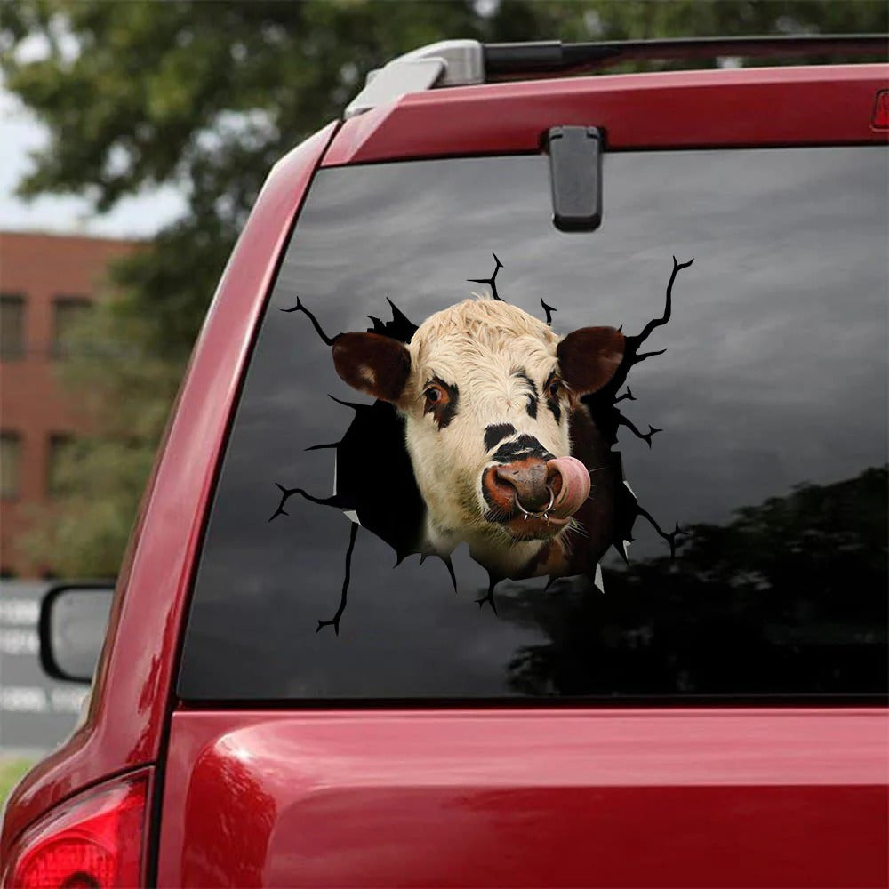 Hereford cattle cow crack sticker cattle lover, Cows Decal