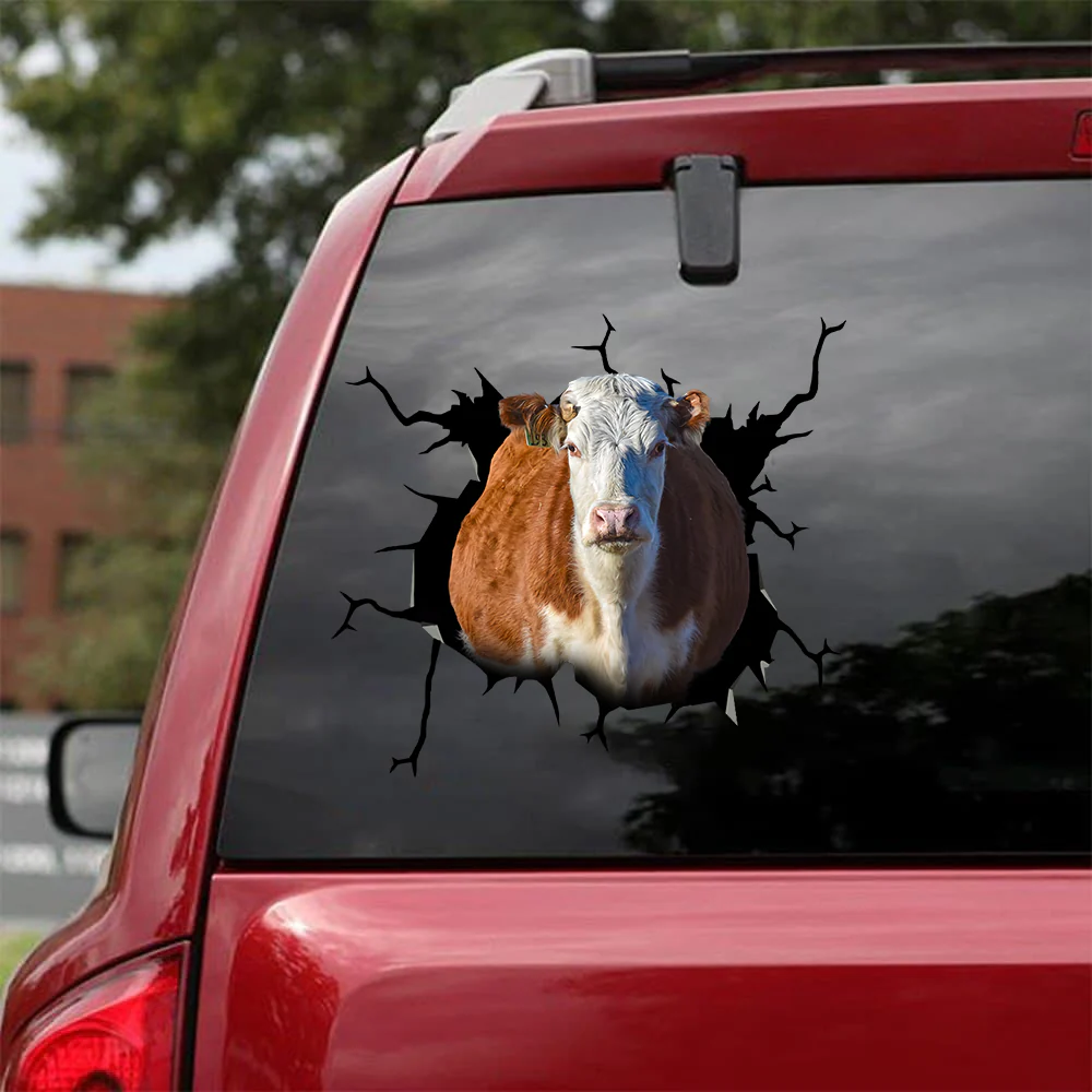 Hereford Cow, Cow Sticker, Decal