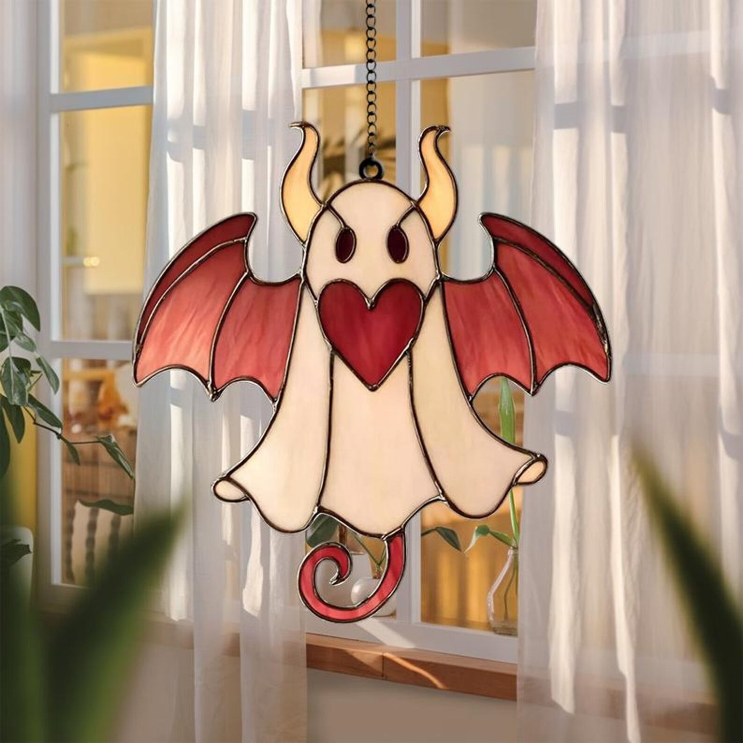 Devil Ghost Bat Acrylic Window Suncatcher