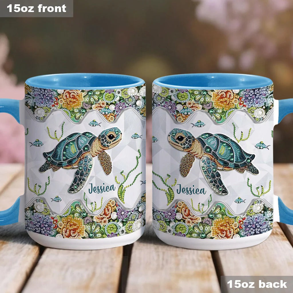 Just A Girl Who Loves Turtle, Personalized Accent Mug